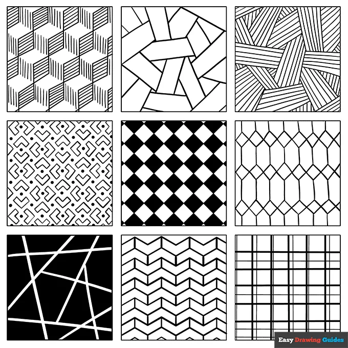 108 Easy, Cool Patterns to Draw for Beginners