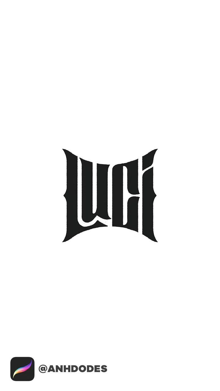 Lettering LUCI typography logotype design process credit: @anhdodes – Anh Do – logo designer