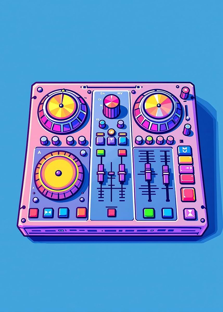 DJ Mixer Illustration