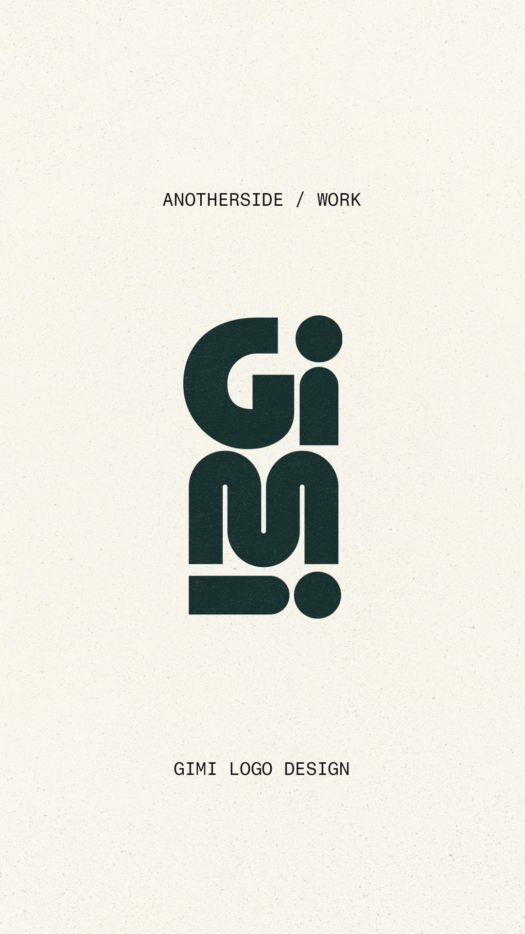 Gimi | Bold Chunky Geometric Sans Serif Vertical Logo for Matcha Brand | By Anotherside
