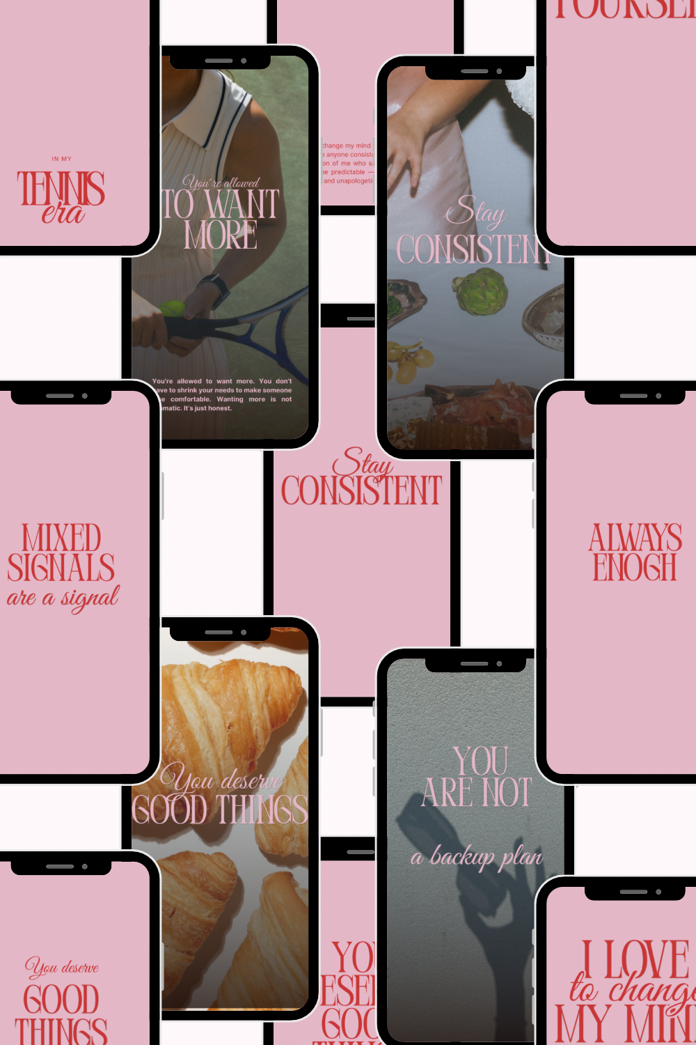Pink and red Aestetic Instagram story templates