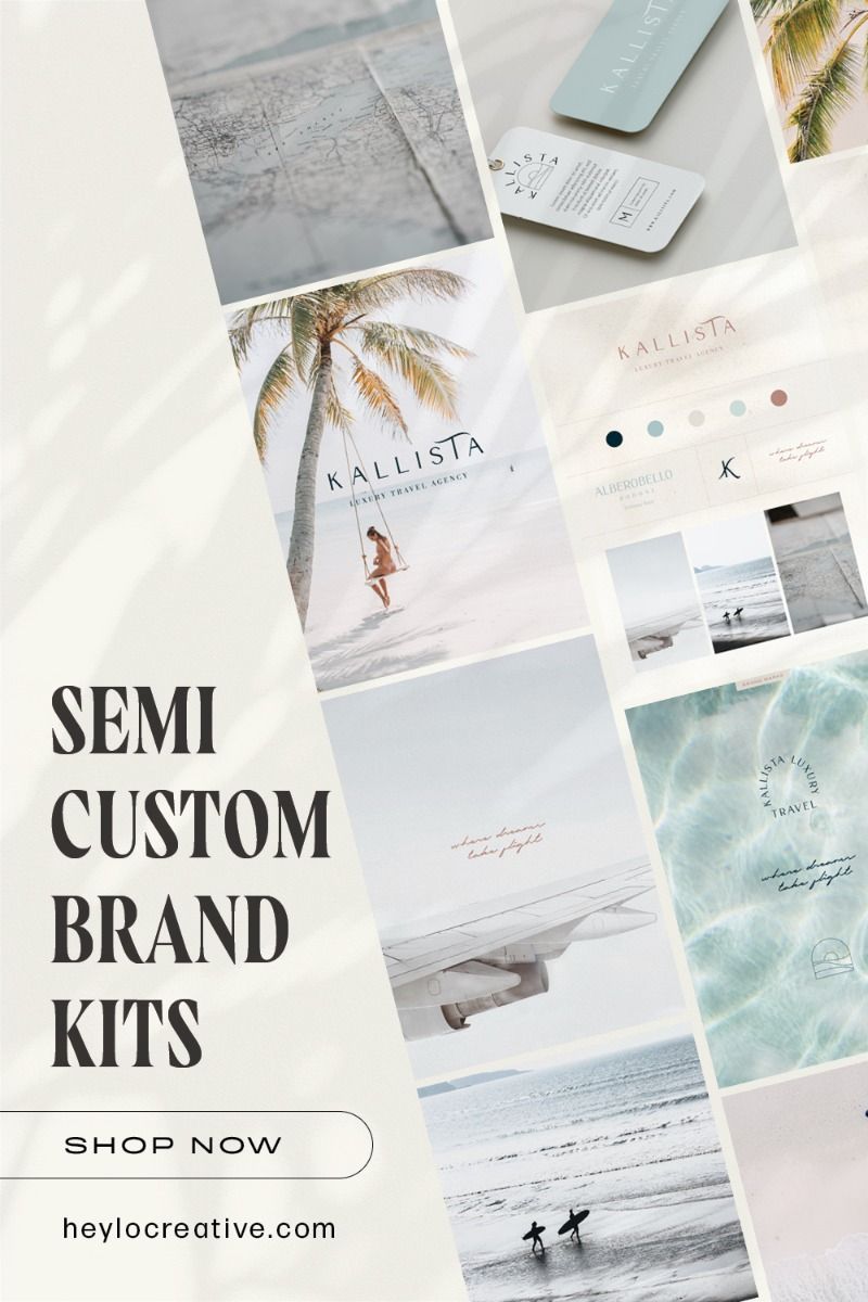 Kallista Semi-Custom Brand Kit • Beachy Airy Soft Travel Brand
