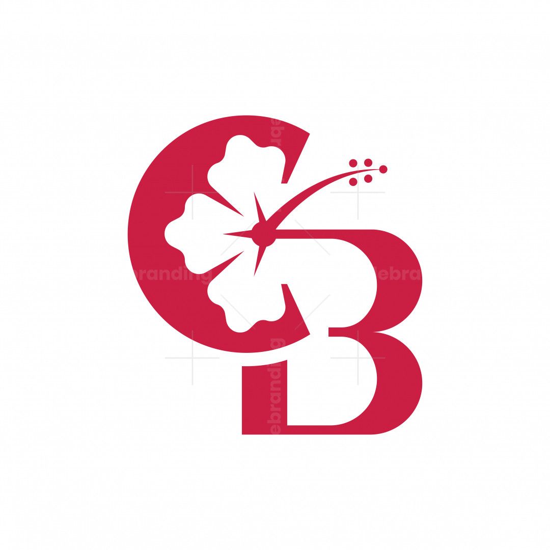 CB or BC Hibiscus Flower Logo
