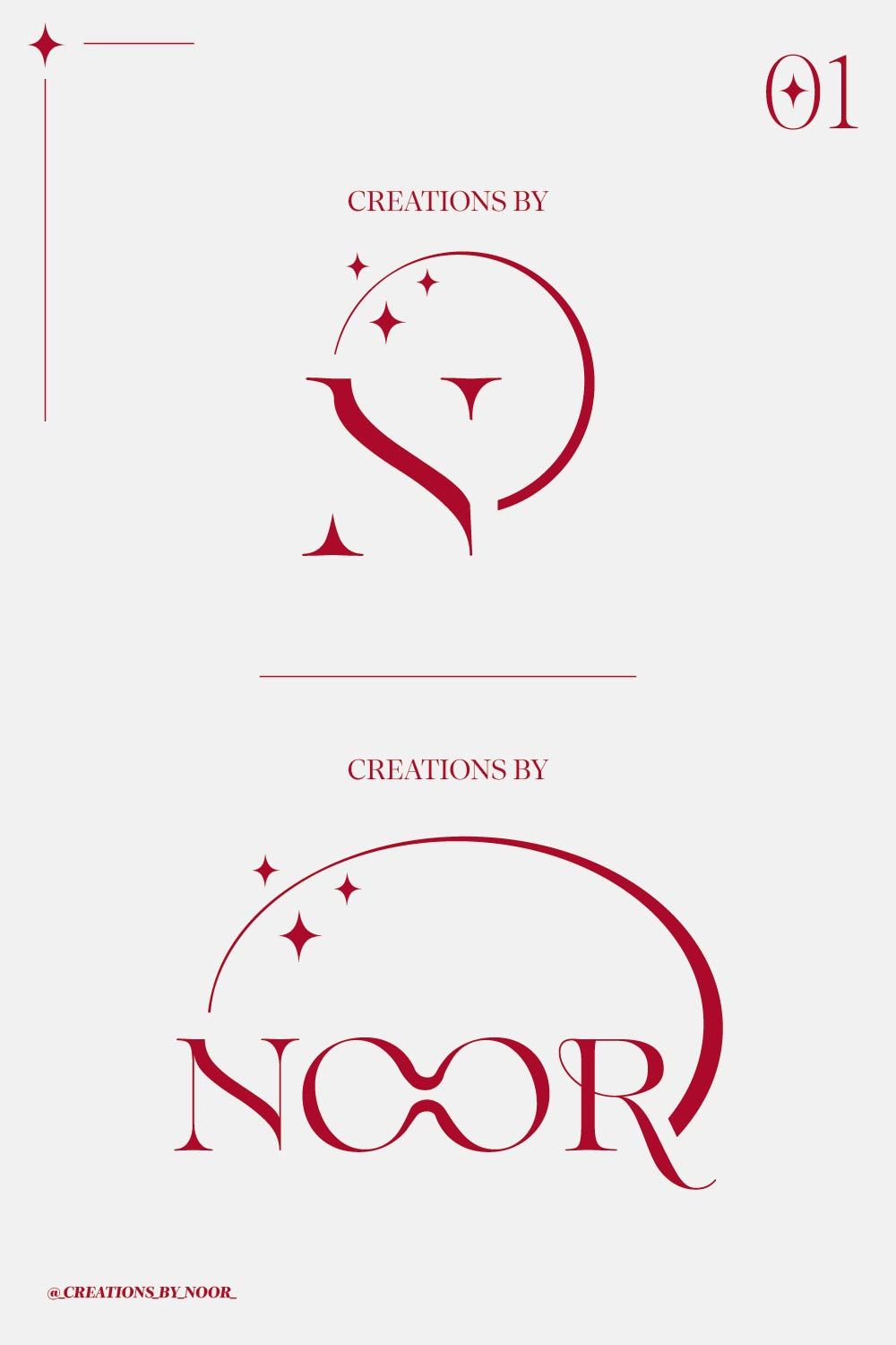 Creations By Noor logo design | Branding inspiration