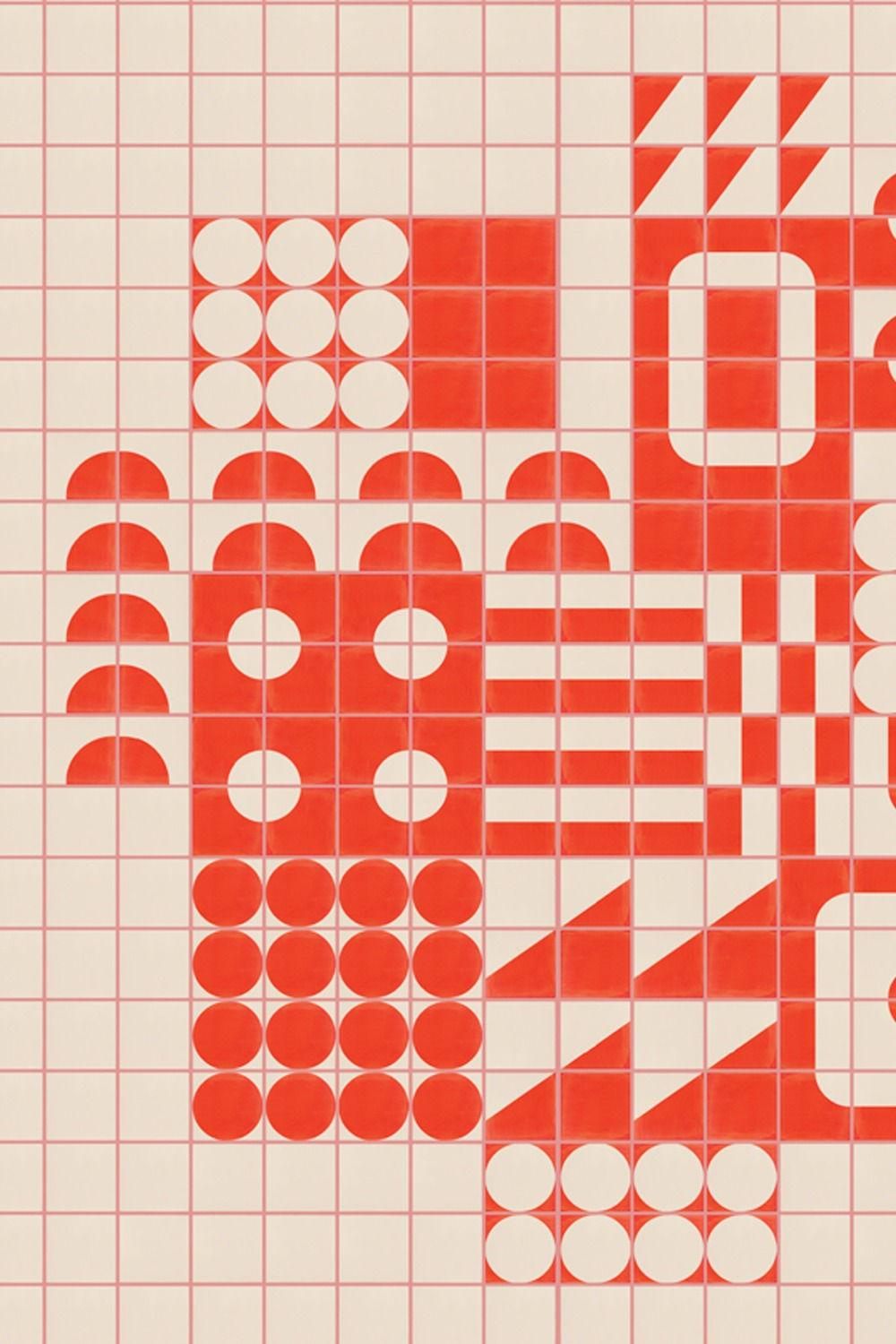 Bauhaus-inspired feature wall in red | Smink Studio