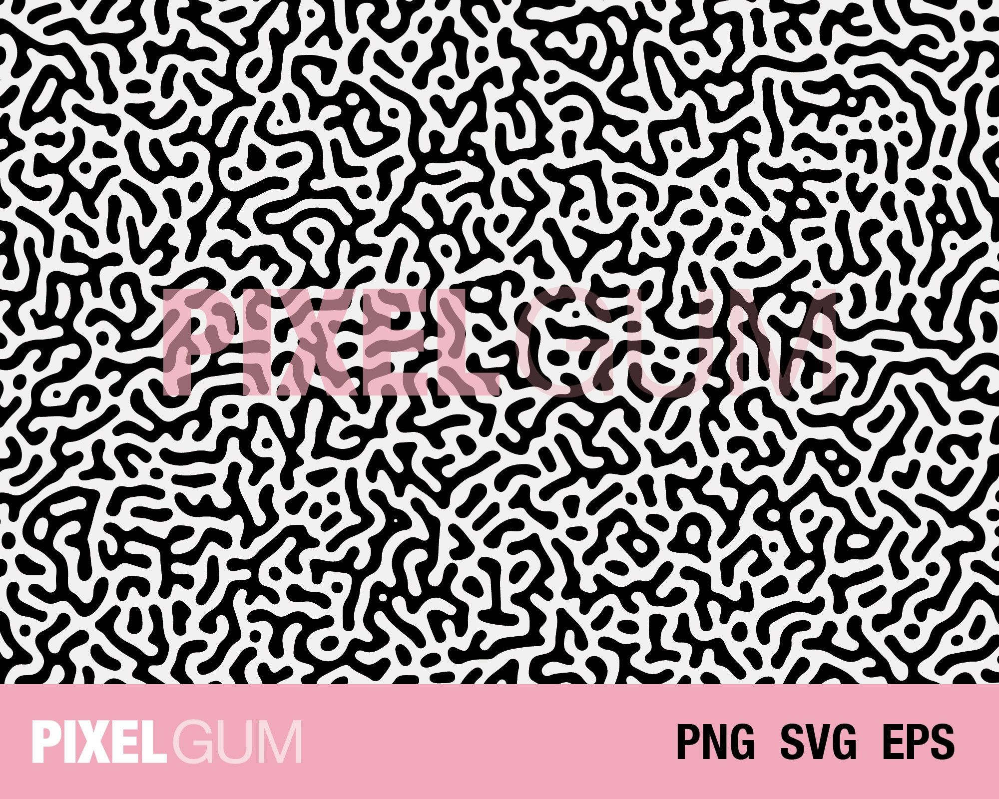 Motif Turing sans couture, Motif de texture monochrome, Texture corail, Texture naturelle, Texture organique de cuir repoussé, Designs POD, Svg, Png