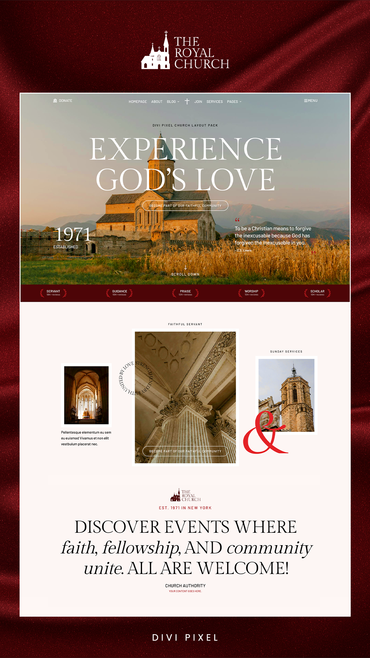 Elegant Church Landing Page Design | Inspiring & User-Friendly