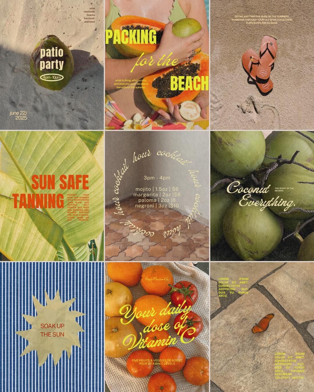 Aperol Customizable Canva Template | Instagram, Branding, Wedding, Small