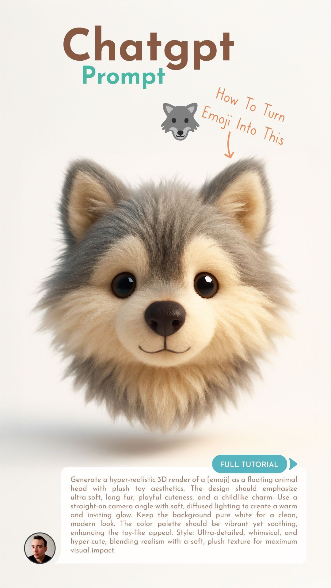 ChatGPT Prompt: Turn Any Emoji into 3D Animal