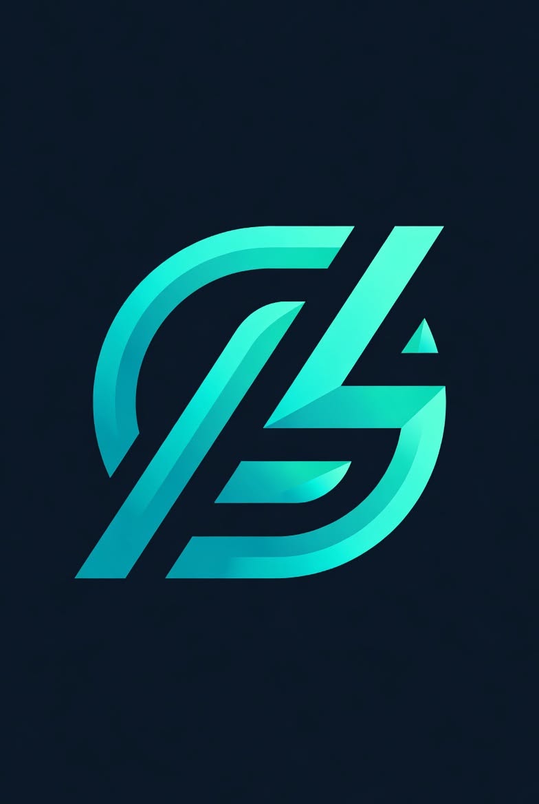 AS Monogram Tech Style Logo – Premium Gradient Branding