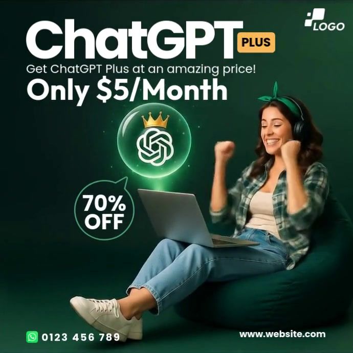 Green Professional Chatgpt Subscription Square (1:1)