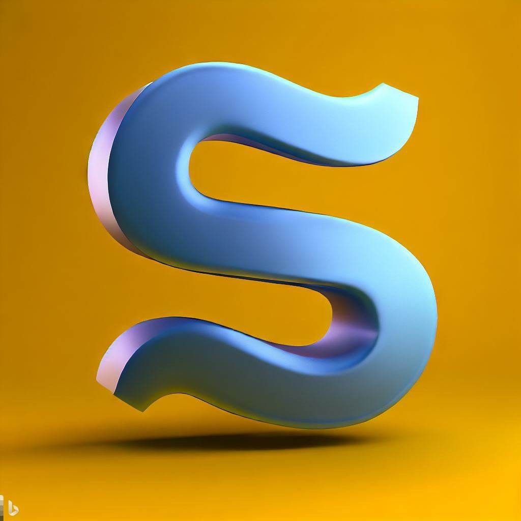 3D LOGO design vector letter S