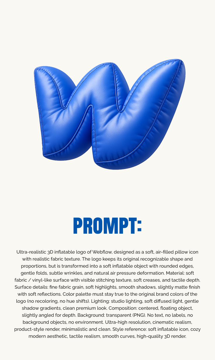 PROMPT: Inflatable 3D Social media logo style