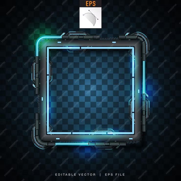 Square technology banner design | Premium AI-generated vector