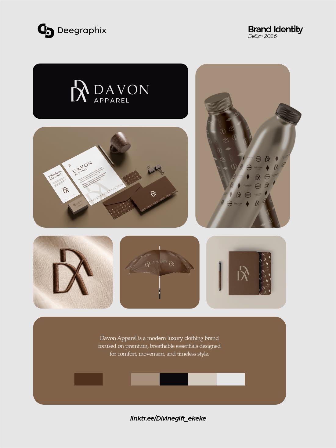 Minimalist Luxury Fashion Branding  Davon Apparel