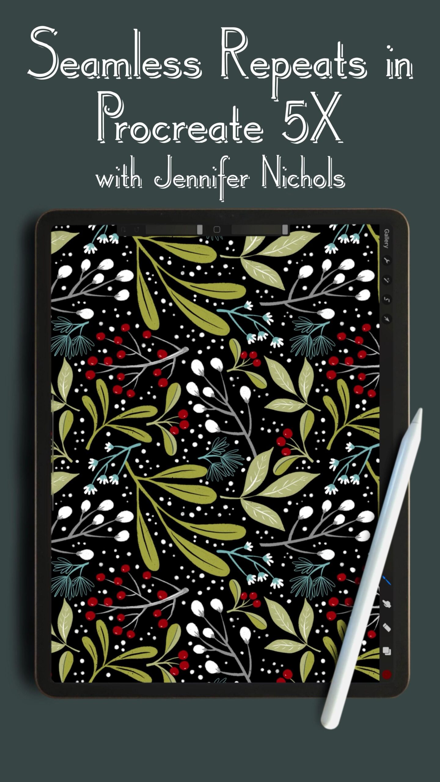 Seamless repeats made easy in Procreate 5X