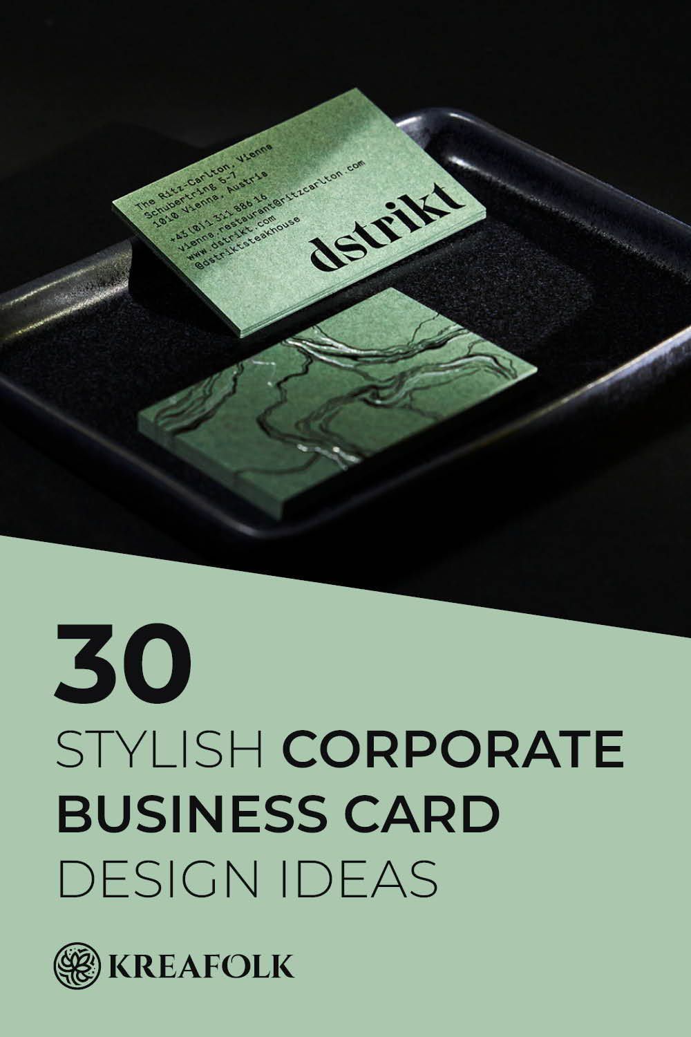 30 Stylish Corporate Business Card Design Ideas