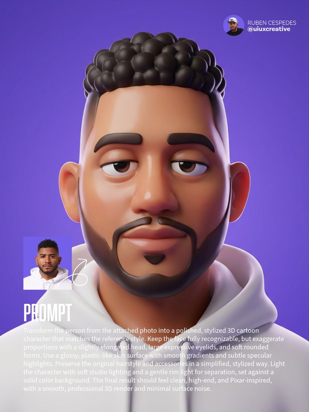 3D Cartoon Character Prompt with Nano Banana Pro