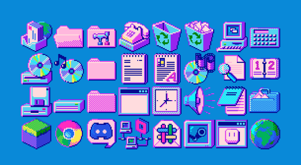 𝕎𝕚𝕟𝕕𝕠𝕨𝕤 𝟡𝟝 +𝓟𝓛𝓤𝓢+ Icon Pack #1 by aconfuseddragon