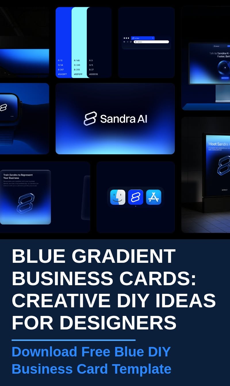 Blue Gradient Business Cards: Creative DIY Ideas for Designers