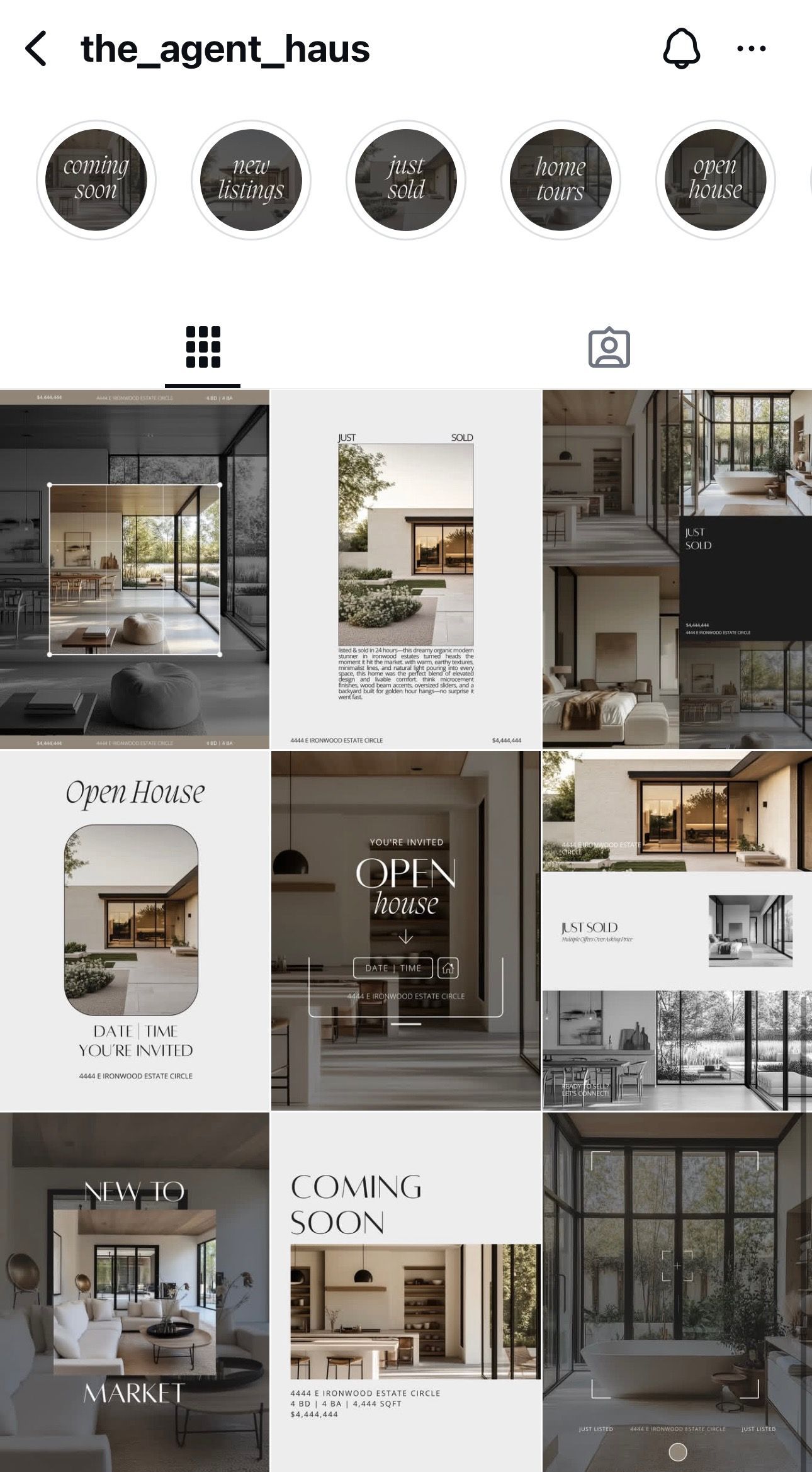 The Agent Haus | Organic Modern Instagram Bundle for Realtors