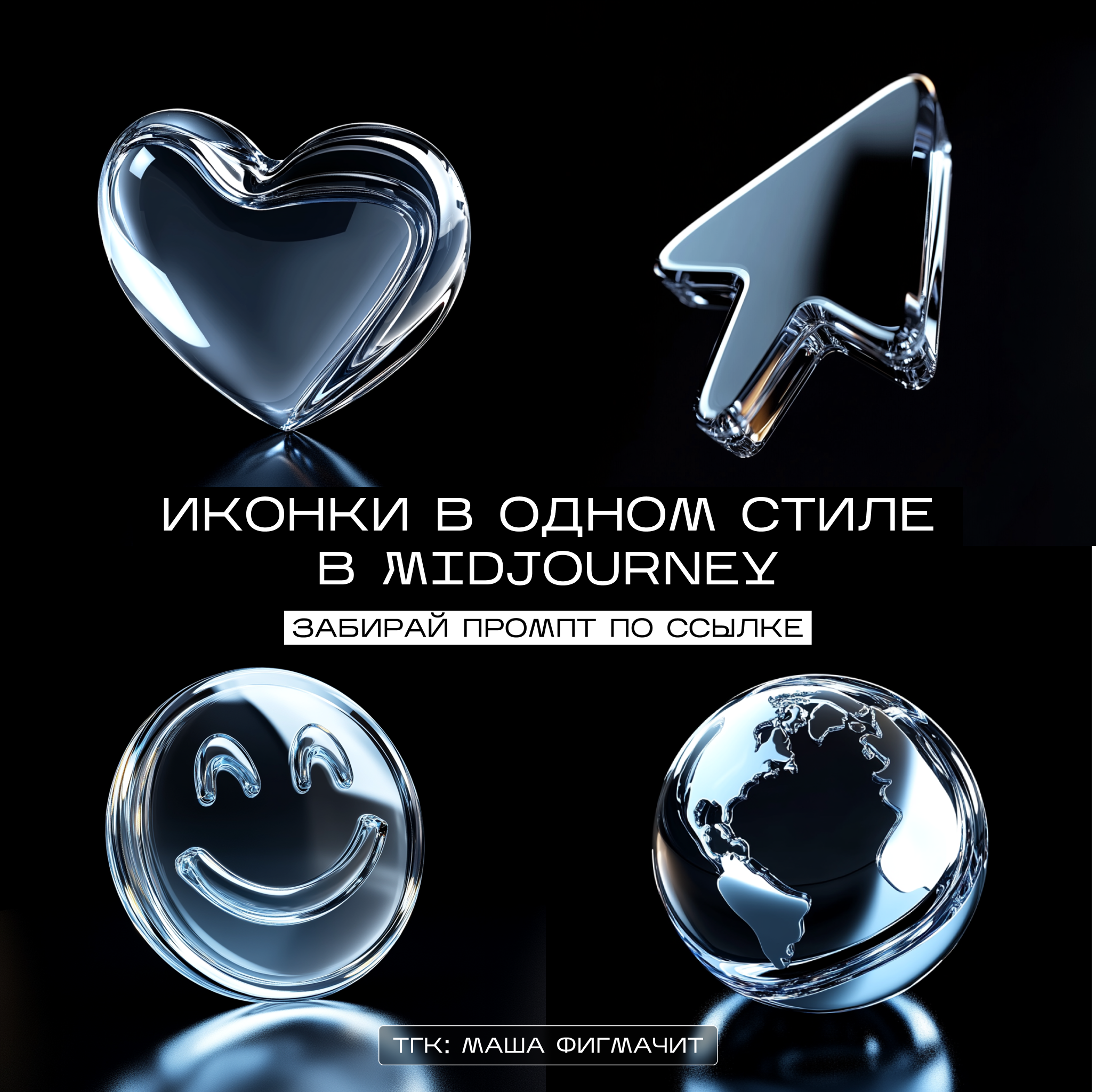 Пин-клад: кликни, промпт твой! AI арт, Midjourney, 3D иконки, бесплатный Midjourney промпт.