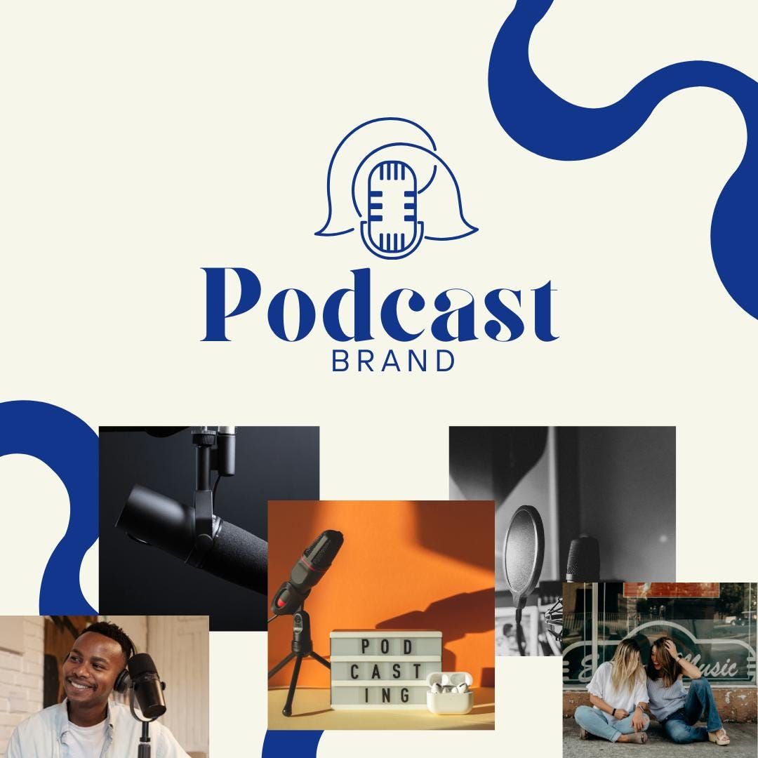 Kit de marque pour podcast : logo et pochette DIY (modèle canevas)