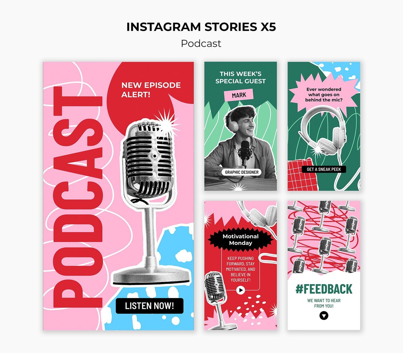Podcast template design | Free PSD