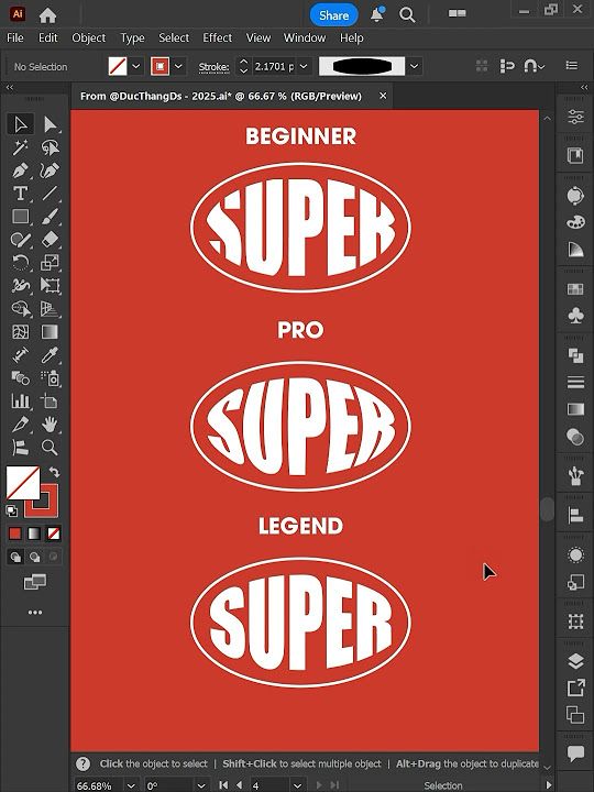 Adobe Illustrator 2025 – Tips for inserting text into shapes like a legends #ducthangds
