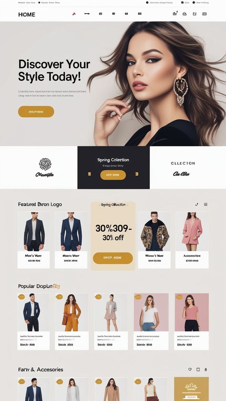 Creative Fabric Link in Bio Website Template for Streetwear Brands