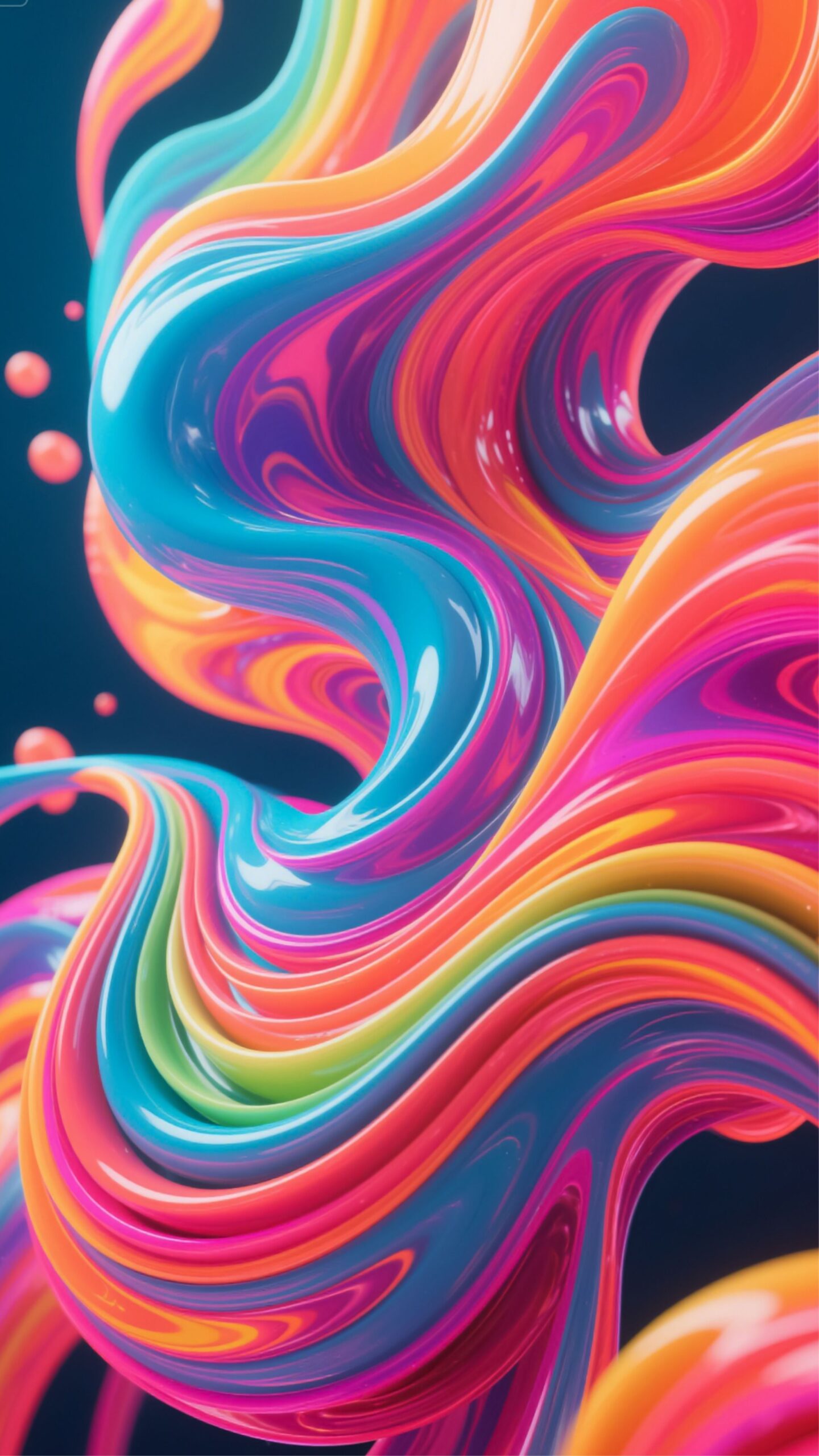 3D Fluid Art Swirl Wallpaper – Colorful Abstract Design in 4K