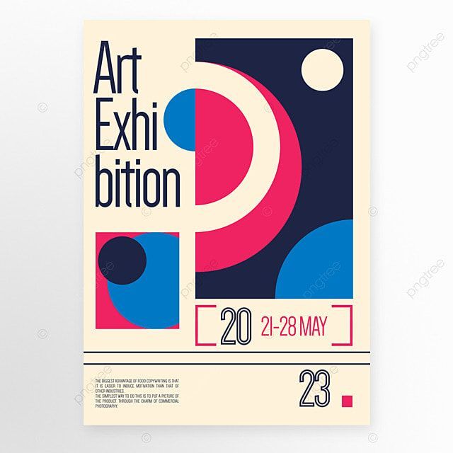 Geometric Retro Art Exhibition Poster with Mixed Fonts and Composition🧡