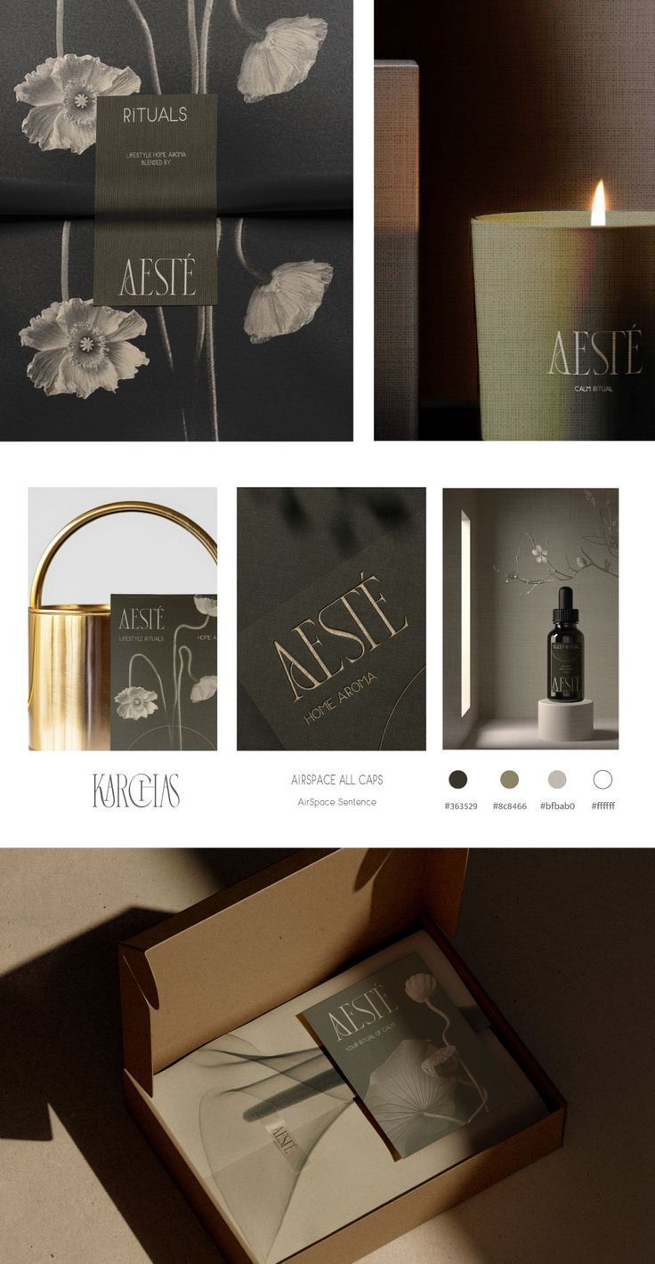 abstract calming serene modern natural minimalist elegant aromatherapy branding design identity