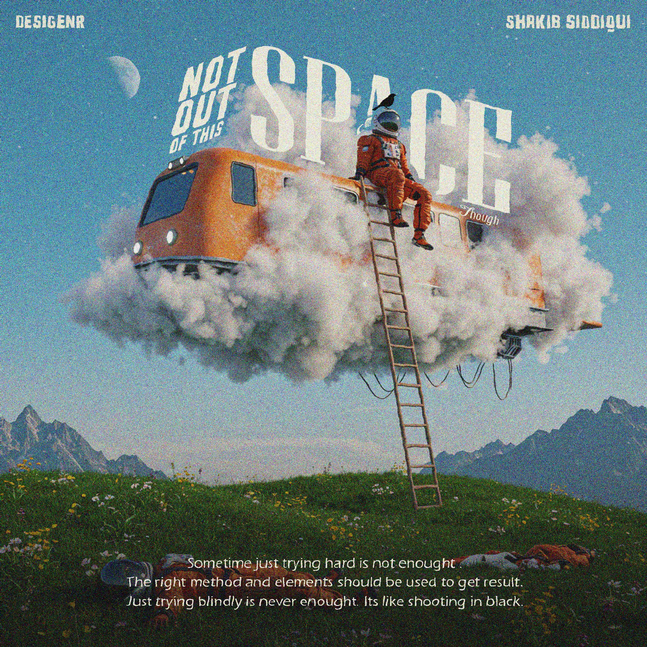 Aesthetic astronaut fantacy poster..