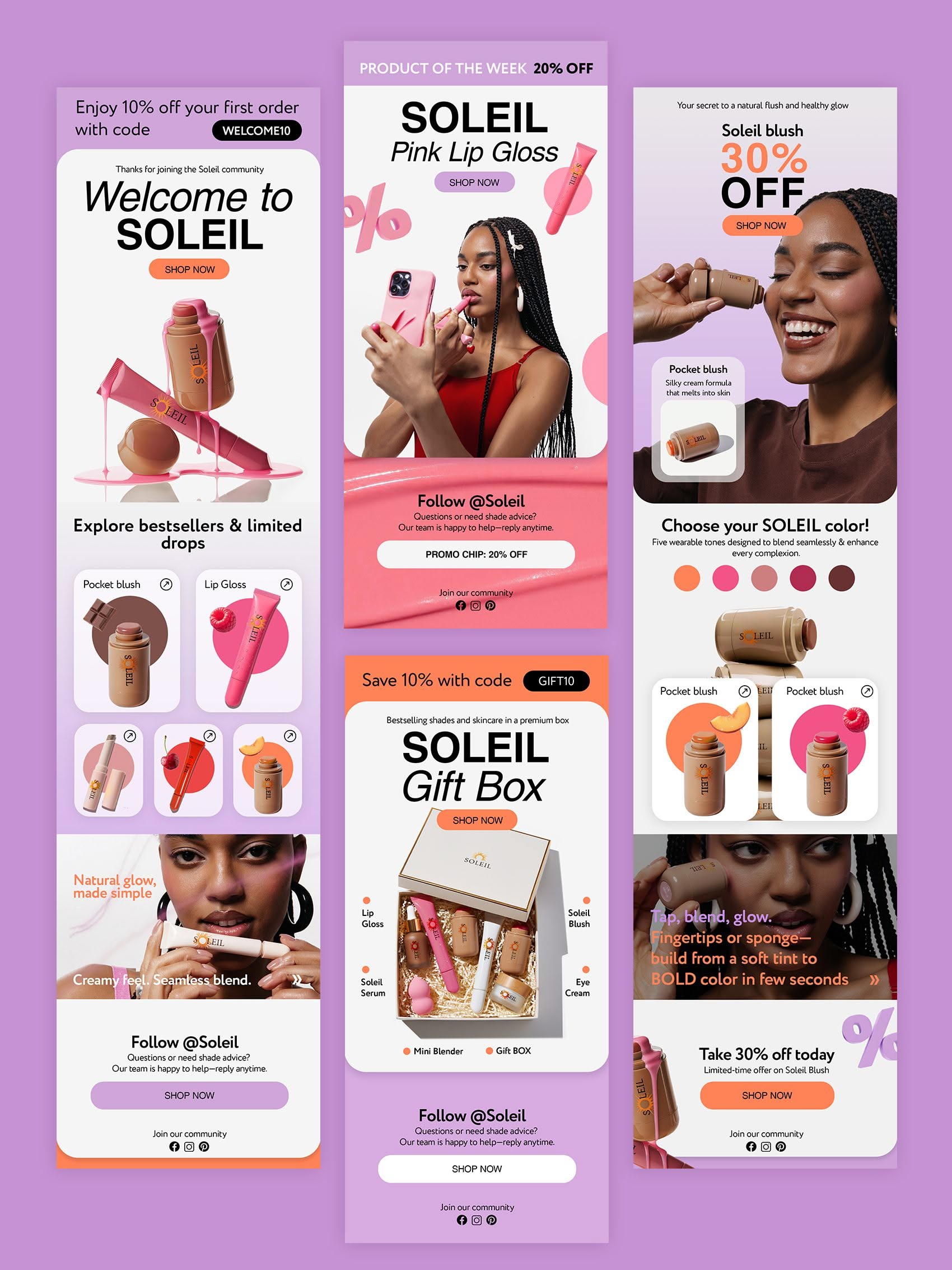 Email marketing for beauty brand