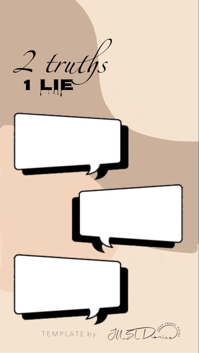 2Truths 1Lie IG story template