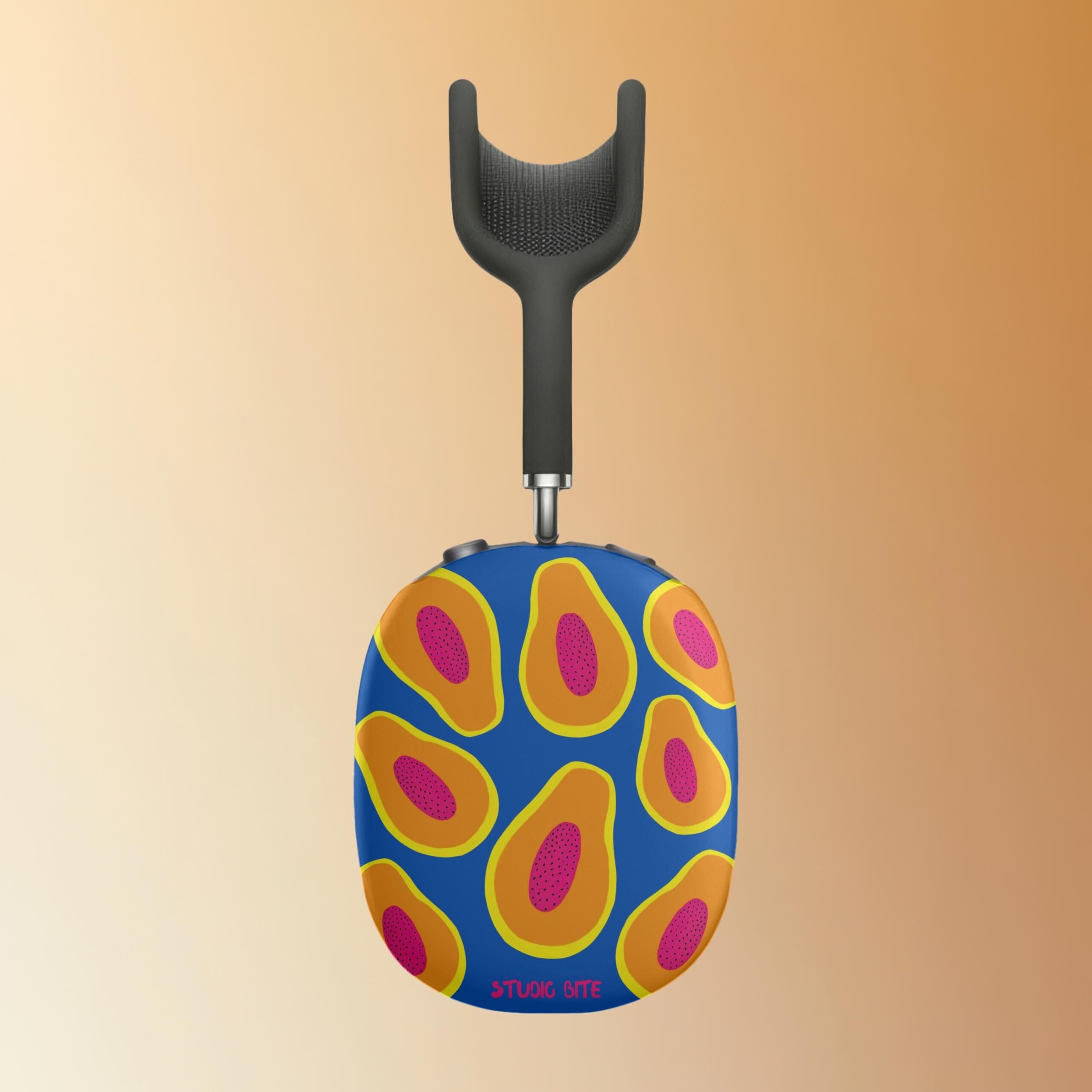 Airpods Max Case “electric Blue Papaya” – Hand Painted Fruit Design, Bold Summer Vibes Case, Artistic Headphone Cover – Etsy