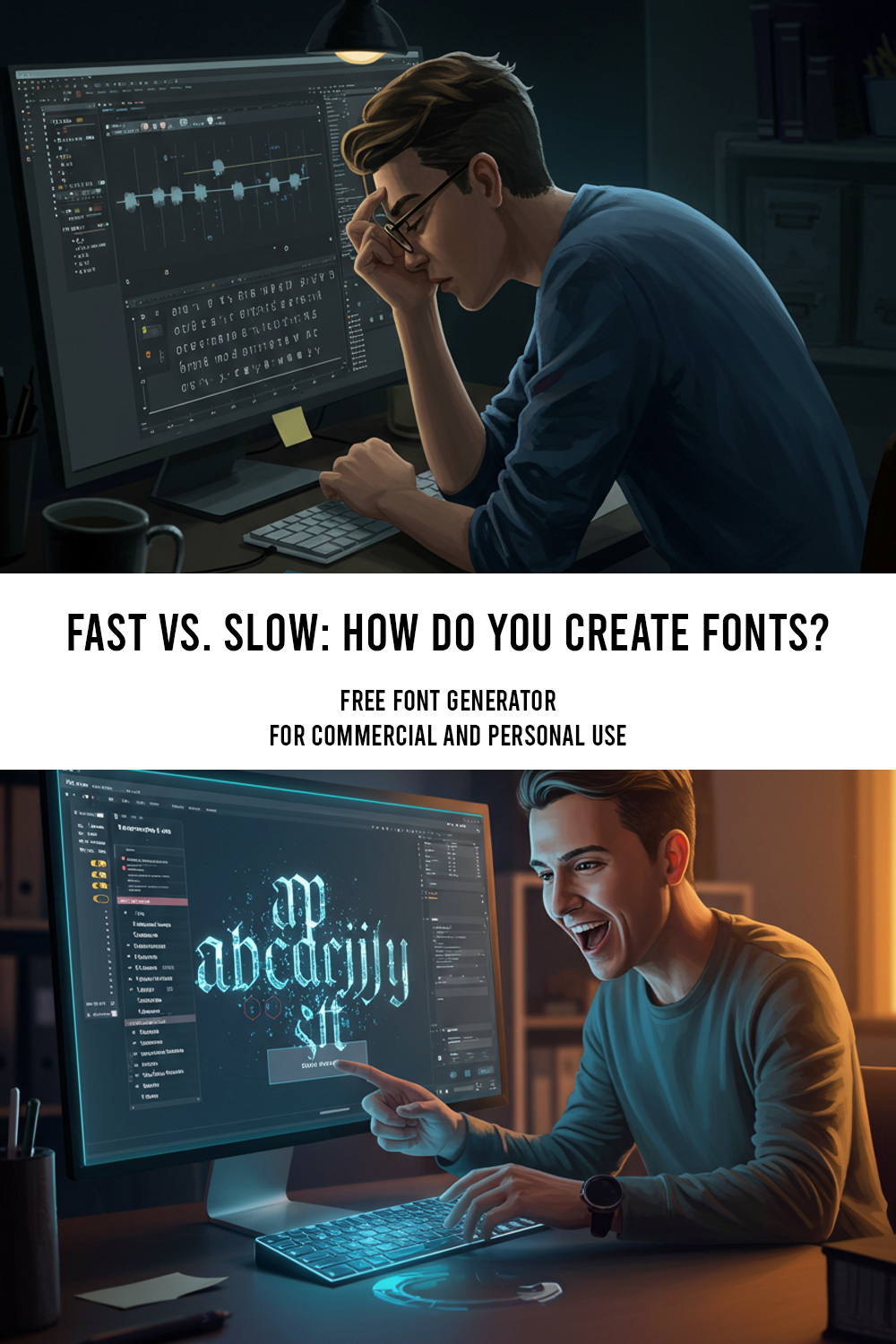 Fast vs. Slow: How Do You Create Fonts? Free Font Generator for Commercial and Personal Use