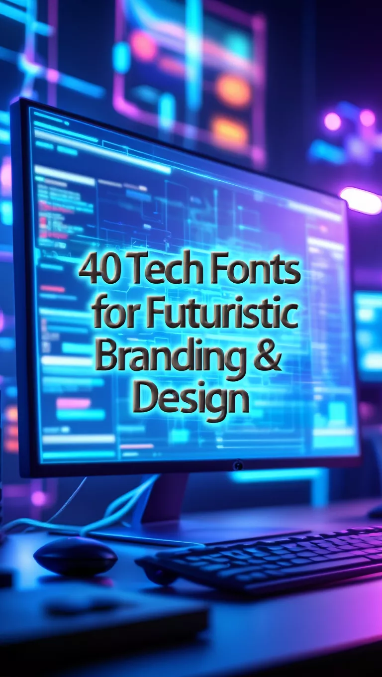 40 Tech Fonts for Futuristic Branding & Design