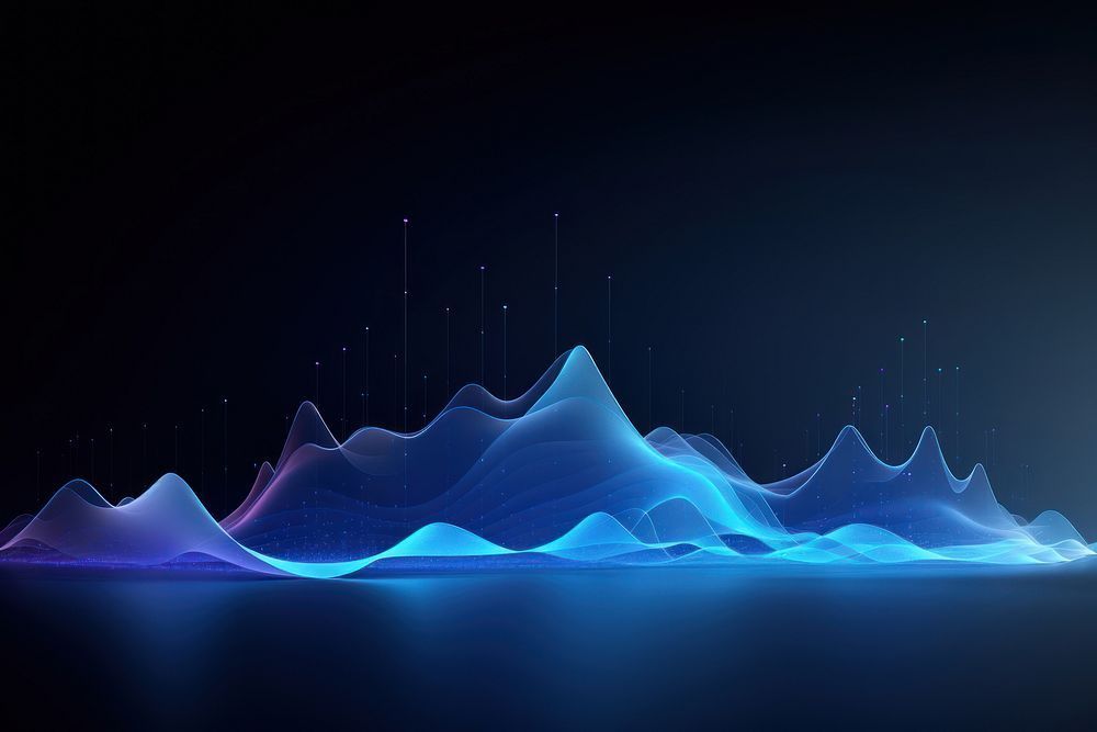 Download Free Futuristic Nature Background with Data Analysis and Trading Design