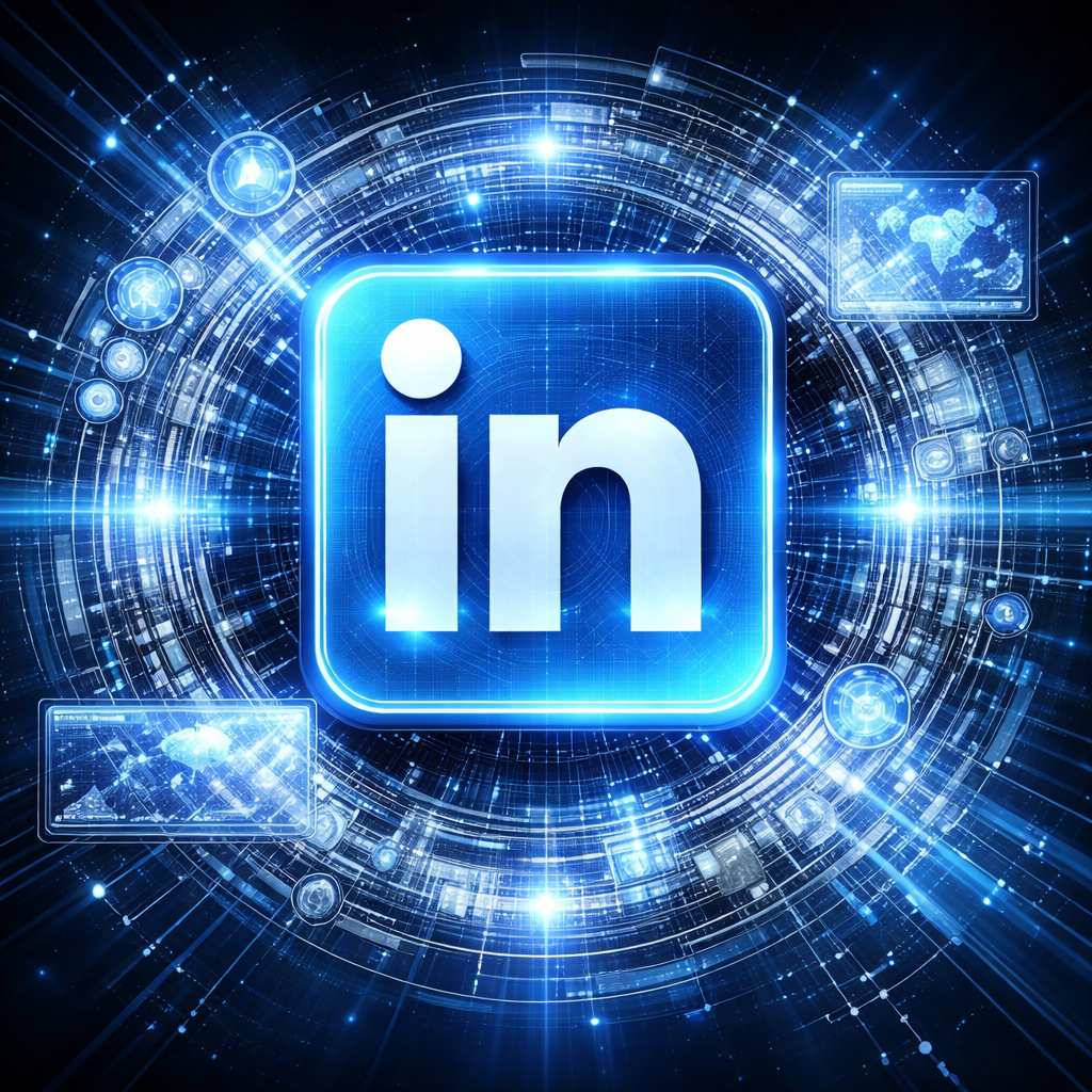 Linkedin Futuristic Icon