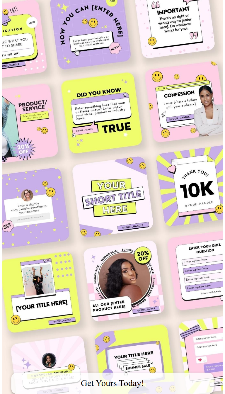 Vibrant Instagram Canva Templates for Eye-Catching Social Media Posts